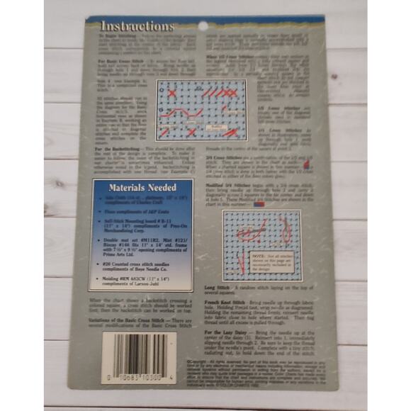 Color Charts Anchors Away Cross Stitch Pattern Sailboat Ship - Picture 3 of 3